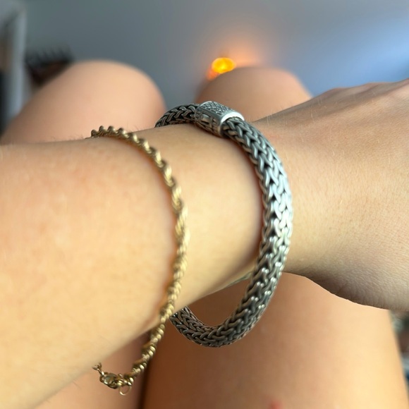 John Hardy Icon Bracelet- White Diamond & 925 Sterling Silver Bracelet - Picture 14 of 16